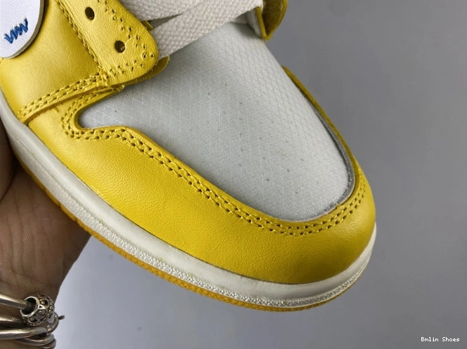 Bmlin AQ0818-149 Off-White x 1 Air Yellow-Cone White Dark NRG Jordan Powder 0725